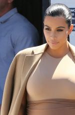 Pregnant KIM KARDASHIAN Leaves a Production Office in Van Nuys 08/31/2015
