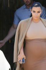 Pregnant KIM KARDASHIAN Leaves a Production Office in Van Nuys 08/31/2015