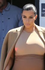 Pregnant KIM KARDASHIAN Leaves a Production Office in Van Nuys 08/31/2015