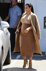 Pregnant KIM KARDASHIAN Leaves a Production Office in Van Nuys 08/31/2015