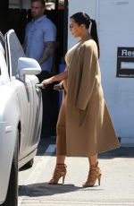Pregnant KIM KARDASHIAN Leaves a Production Office in Van Nuys 08/31/2015