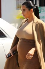 Pregnant KIM KARDASHIAN Leaves a Production Office in Van Nuys 08/31/2015