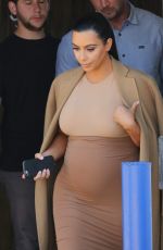 Pregnant KIM KARDASHIAN Leaves a Production Office in Van Nuys 08/31/2015