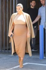 Pregnant KIM KARDASHIAN Leaves a Production Office in Van Nuys 08/31/2015