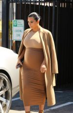 Pregnant KIM KARDASHIAN Leaves a Production Office in Van Nuys 08/31/2015