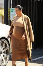 Pregnant KIM KARDASHIAN Leaves a Production Office in Van Nuys 08/31/2015