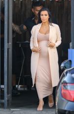 Pregnant KIM KARDASHIAN Leaves a Studio in Van Nuys 09/04/2015
