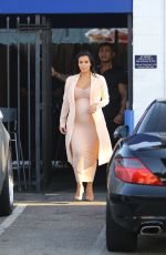 Pregnant KIM KARDASHIAN Leaves a Studio in Van Nuys 09/04/2015