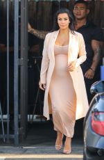 Pregnant KIM KARDASHIAN Leaves a Studio in Van Nuys 09/04/2015