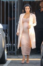 Pregnant KIM KARDASHIAN Leaves a Studio in Van Nuys 09/04/2015