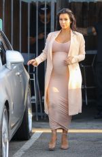 Pregnant KIM KARDASHIAN Leaves a Studio in Van Nuys 09/04/2015