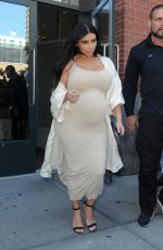 Pregnant KIM KARDASHIAN Leaves Her Apartment in New York 09/13/2015