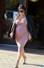 Pregnant KIM KARDASHIAN Out and About in Malibu 09/20/2015