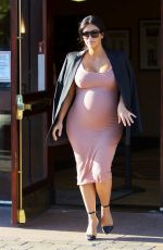 Pregnant KIM KARDASHIAN Out and About in Malibu 09/20/2015
