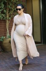 Pregnant KIM KARDASHIAN Out in Beverly Hills 09/27/2015