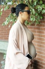 Pregnant KIM KARDASHIAN Out in Beverly Hills 09/27/2015