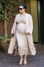 Pregnant KIM KARDASHIAN Out in Beverly Hills 09/27/2015