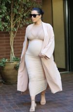 Pregnant KIM KARDASHIAN Out in Beverly Hills 09/27/2015