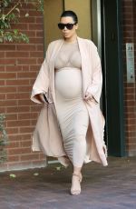 Pregnant KIM KARDASHIAN Out in Beverly Hills 09/27/2015