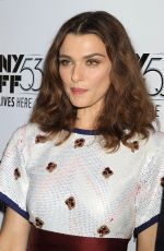 RACHEL WEISZ at The Lobster Premiere at 53rd New York Film Festival 09/27/2015
