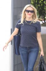 REESE WITHERSPOON in Jeans Arrives at Her Office in Santa Monica 09/02/2015