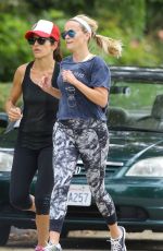 REESE WITHERSPOON Out Jogging in Brentwood 09/01/2015