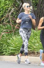 REESE WITHERSPOON Out Jogging in Brentwood 09/01/2015