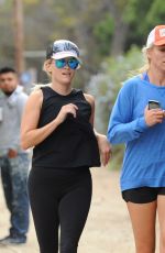 REESE WITHERSPOON Out Jogging in Brentwood 09/03/2015