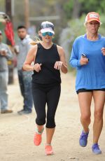 REESE WITHERSPOON Out Jogging in Brentwood 09/03/2015