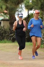 REESE WITHERSPOON Out Jogging in Brentwood 09/03/2015