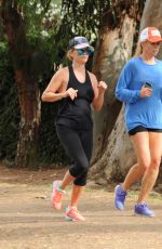 REESE WITHERSPOON Out Jogging in Brentwood 09/03/2015