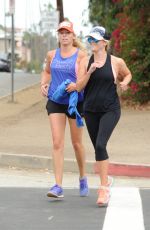 REESE WITHERSPOON Out Jogging in Brentwood 09/03/2015