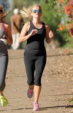 REESE WITHERSPOON Out Jogging in Santa Monica 09/17/2015