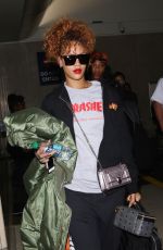 RIHANNA Arrives at Los Angeles International Airport 09/02/2015