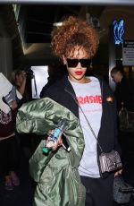RIHANNA Arrives at Los Angeles International Airport 09/02/2015