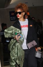 RIHANNA Arrives at Los Angeles International Airport 09/02/2015