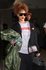 RIHANNA Arrives at Los Angeles International Airport 09/02/2015