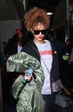 RIHANNA Arrives at Los Angeles International Airport 09/02/2015