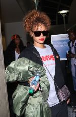 RIHANNA Arrives at Los Angeles International Airport 09/02/2015
