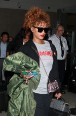 RIHANNA Arrives at Los Angeles International Airport 09/02/2015