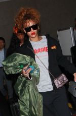 RIHANNA Arrives at Los Angeles International Airport 09/02/2015