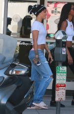 RIHANNA in Ripped Jeans Out in Los Angeles 09/06/2015