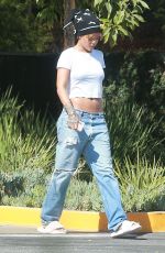 RIHANNA in Ripped Jeans Out in Los Angeles 09/06/2015