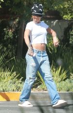 RIHANNA in Ripped Jeans Out in Los Angeles 09/06/2015