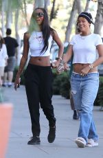 RIHANNA in Ripped Jeans Out in Los Angeles 09/06/2015