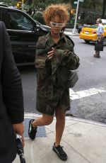 RIHANNA Out and About in New York 09/10/2015