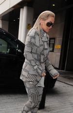 RITA ORA Arrives at BBC Radio 1 Studios in London 09/02/2015