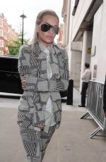 RITA ORA Arrives at BBC Radio 1 Studios in London 09/02/2015