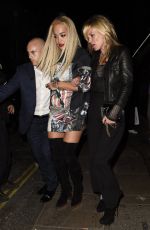 RITA ORA Night Out in London 09/04/2015