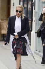 RITA ORA on a Promo Tour for Her New Single Body on Me in London 09/03/2015